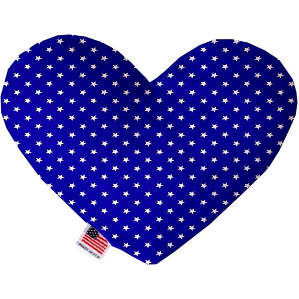 Mirage Pet Products Blue Stars 6 in. Stuffing Free Heart Dog Toy 1134-SFTYHT6